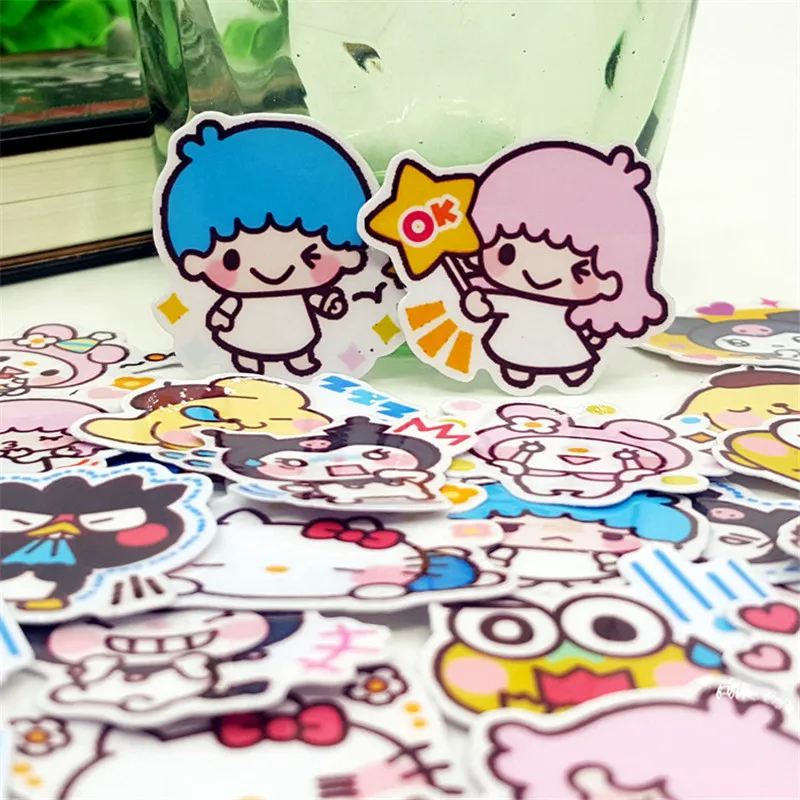 

40 Pcs Cartoon gemini Stickers Set Decorative Stationery Craft Stickers Scrapbooking DIY Diary Album Stick student Label