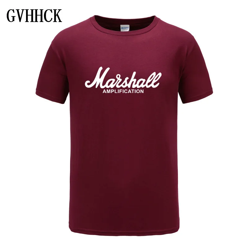 Футболка Marshall с логотипом Amps Amplification Guitar Hero Hard Rock Cafe Music Muse, топы, футболки для мужчин, модные футболки Harajuku