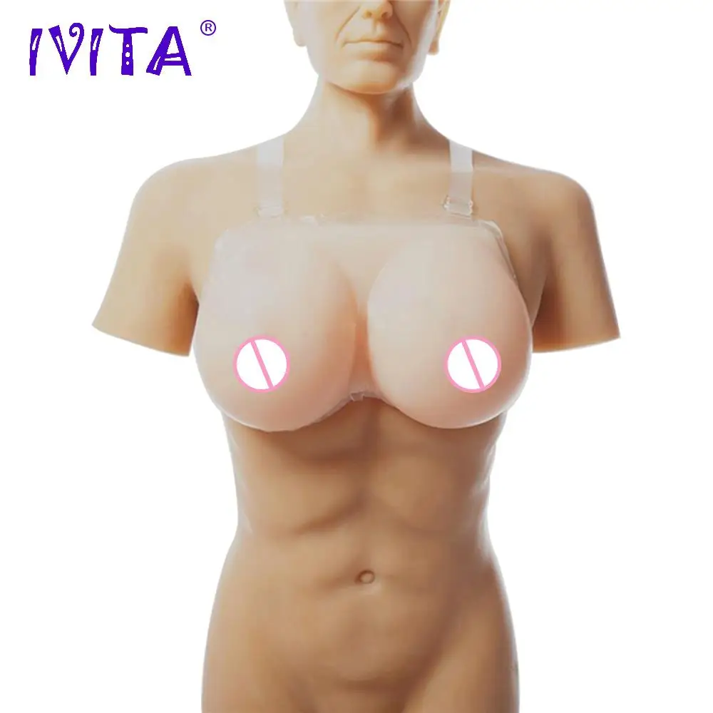 

IVITA 1400g Silicone Breast Forms Fake Boobs For Crossdresser Enhancer Drag Queen Transvestite Mastectomy Realistic Breasts Form