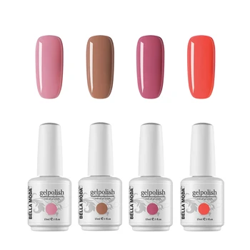 

BELLA MODA 15ml 4Pcs/Lot Soak Off Gel Polish for Nail Art Manicure Salon UV Lamp Color Nail Gel Polish
