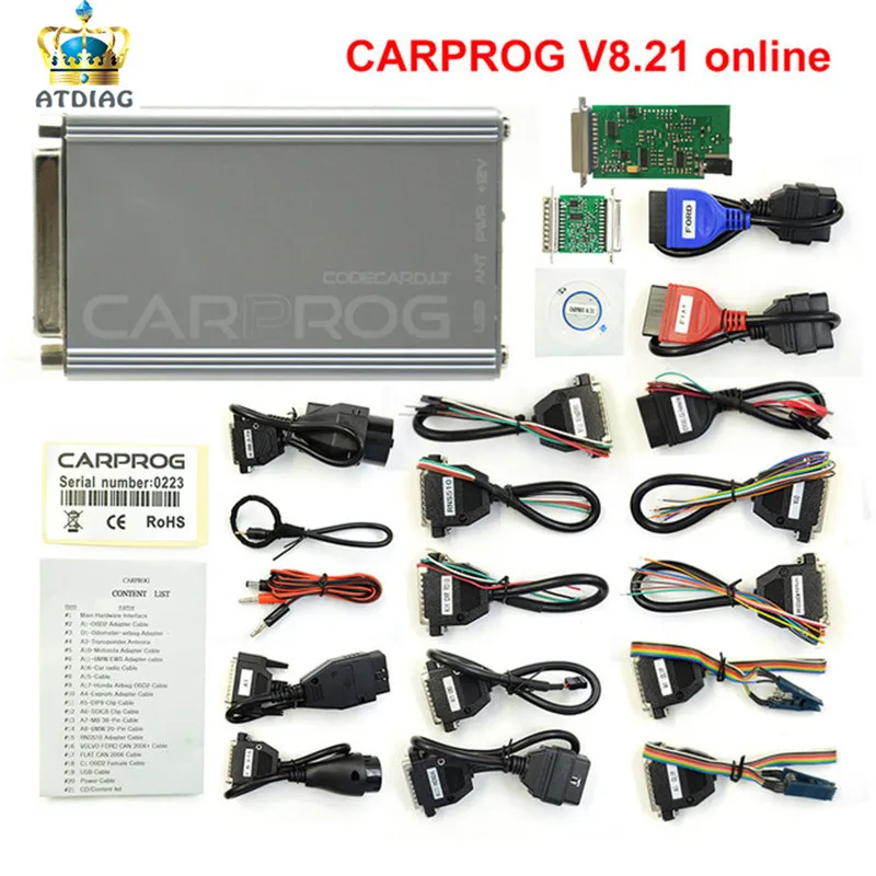 Высококачественный инструмент для ремонта автомобилей Carprog V8.21 онлайн версия