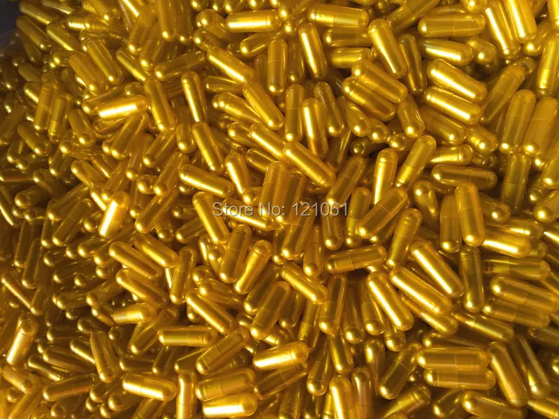 00# 1,000pcs!Pearl Yellow colored hard gelatin empty