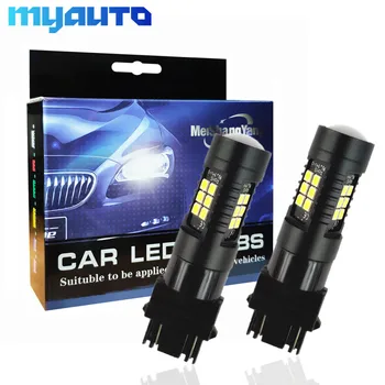 

2pcs T25 3157 P27 7W LED Bulbs Super Bright Car Brake Stop Turn Signal Lights White Red Amber Auto Lamp 12V / 24V