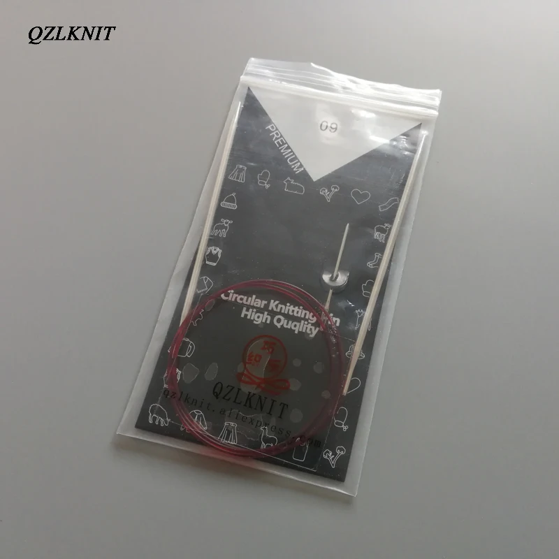QZLKNIT 80 см/60 см высококачественная нейлоновая трубка круглые спицы для вязания