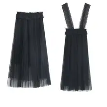 Горячая весна Новое поступление Милая Фея кружева талии Тюль Юбка Гонконг Стиль подтяжки юбка плиссированная юбка 3