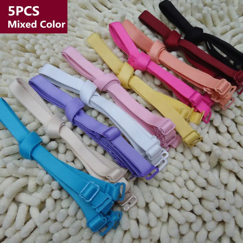 

5X Mixed Colors Low Backless Bra Strap Adapter Adjustable Bra Extender Hook