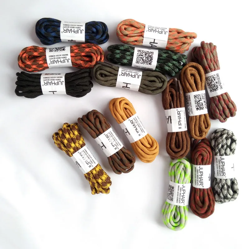 JUP1-50 Pairs Yellow Brown Round Shoelaces Sneaker Shoe Laces Sport Boot lace Athletic Shoe String Sport Unisex Different Length