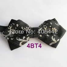 Yibei coahella Галстуки Алмазный дизайн черные серебряные блестящие пятна Цветочные регулируемый галстук-бабочка взрослые бабочка для смокинга галстук унисекс butterflys
