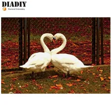 Полный квадратный алмаз 5D поделки алмазов картина фото на заказ "Осенний пейзаж" 3D Вышивка крестом мозаичный Декор