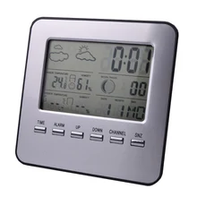Wireless digital weather station, multi function electronic indoor and outdoor temperature and humidity, free shipping