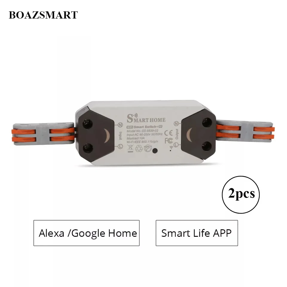 

BOAZ WiFi Smart Switch For DIY Light Circuit Breaker Timer Remote Control Work With Alexa/Google Home TUYA APP Circuit Breaker