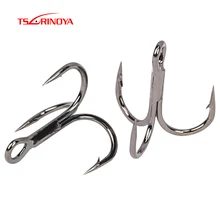 TSURINOYA Treble Hooks 5Pcs/Pack 14# High Carbon Steel Carp Fishing Hooks Barbed Hook for Jigging Bait Fishing Accessories Pesca lawaia fishing hooks cyan stream scattered with barbed high carbon steel hooks sliver flat casual fishing rod hook fishing gears