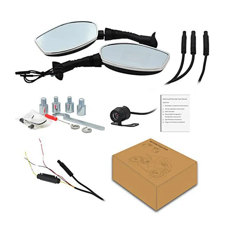 

Motorcycle Rearview Mirror 1080P Camera Auto Digital Video Recorder Dash Cam Dual Lens Camcorder For Vehicle Car