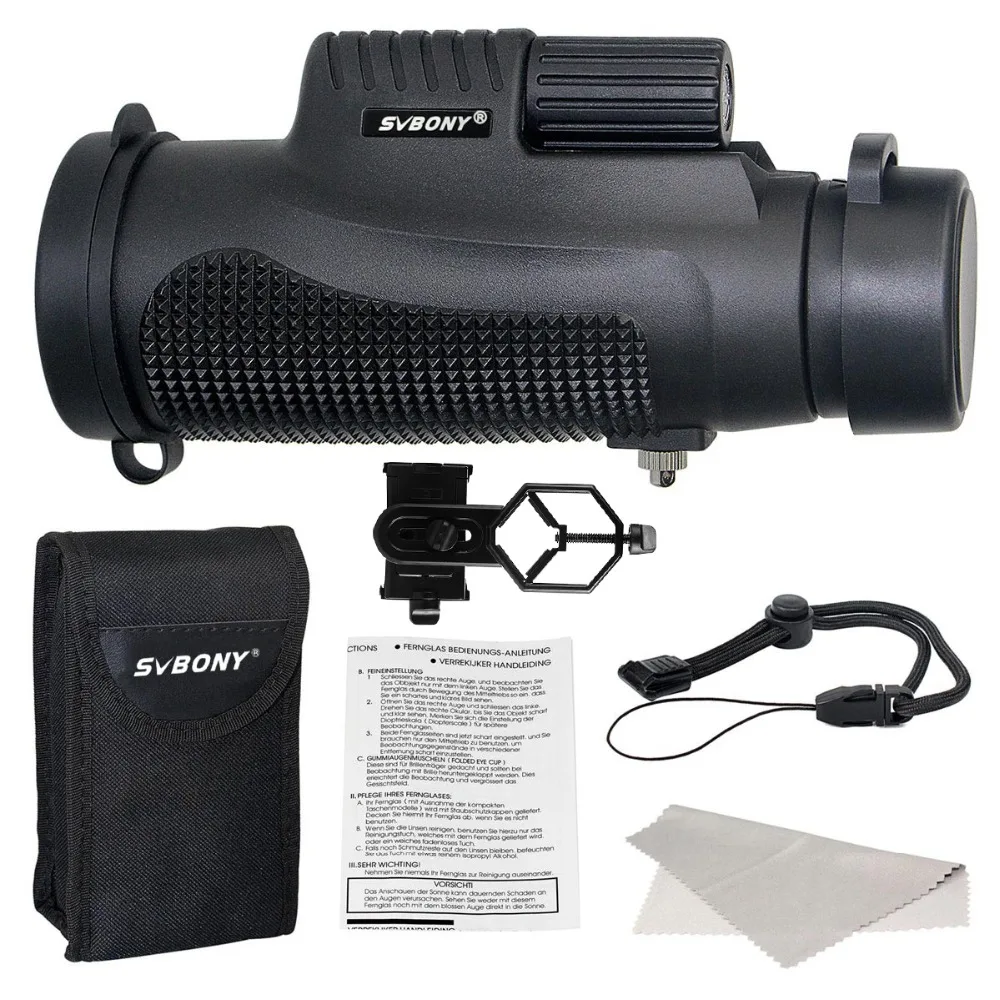 SVBONY 10x42 оптический монокуляр телескоп BK 7 водонепроницаемый Fogproof Фокус Travell