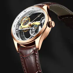 Relogio Masculino автоматические часы для мужчин механические часы со скелетом модные часы из розового золота erkek kol saati reloj hombre