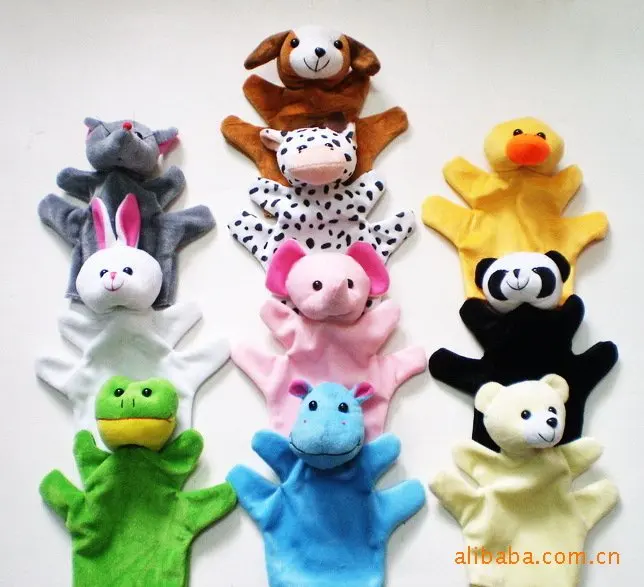 

Free Shipping 10pcs/lot Baby Plush Toy,hand Puppets,Talking Props(10 animal group) wholesale and retails