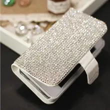 Bling Diamond Wallet Flip Leather Case For iPhone 7 6 6S Plus 5S SE 5C 4S Samsung Galaxy S7 S6 Edge Plus S5 S4 S3 Note 7 5 4 3 2