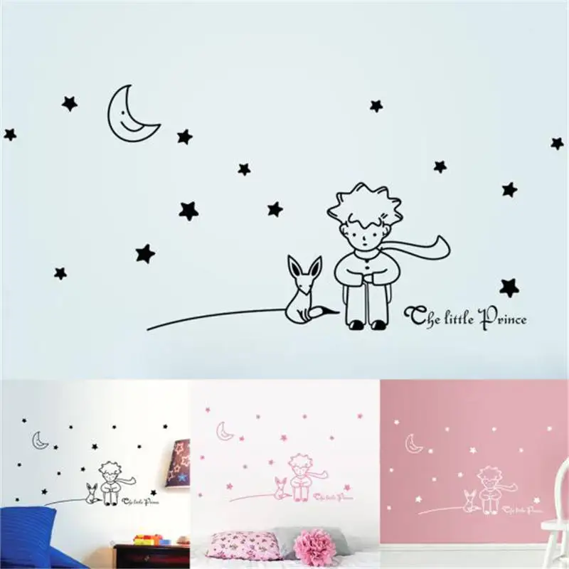 

2018 Stars Moon The Little Prince Boy Wall Sticker Home Decor Wall Decals Stranger Things Bedroom Decor Wall Stickers Home Decor