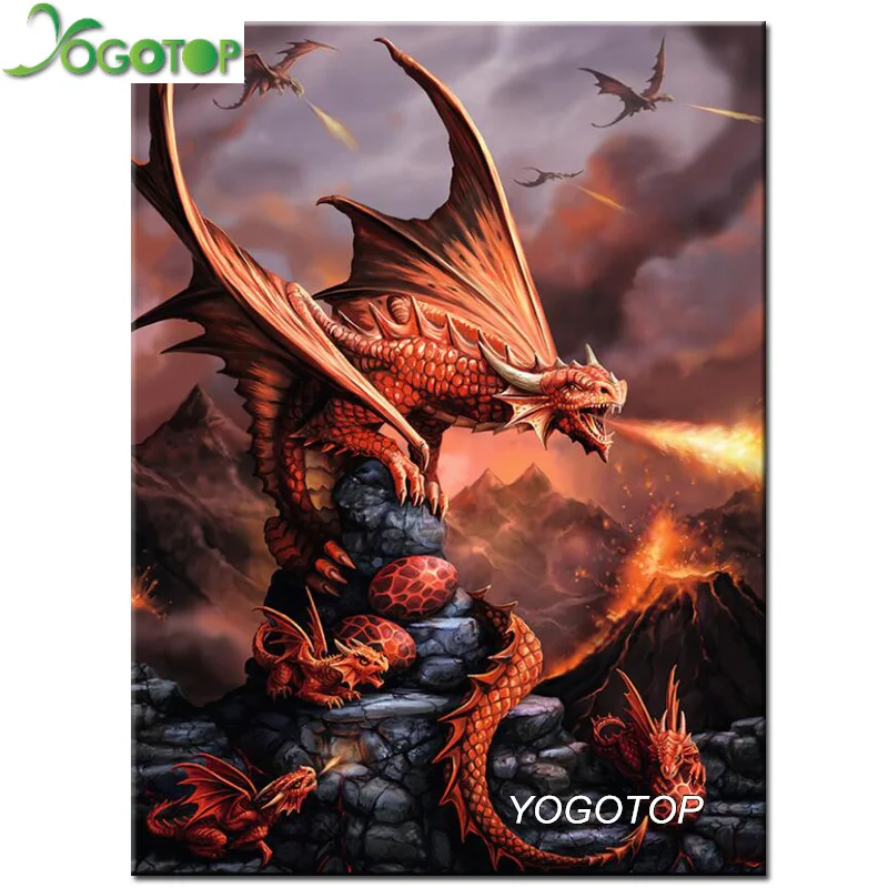 

YOGOTOP DIY Diamond Embroidery dragon Full Diamond Mosaic Crafts 5D Diamond Painting Cross Stitch DIY Home Decoration CV188