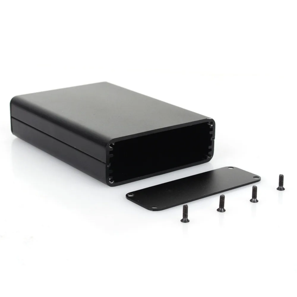 100*71*25 мм алюминиевый ящик для инструментов корпус электронный проект Чехол DIY черный