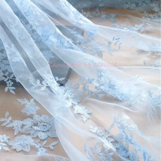 Wedding Background Fabric Stage Decorative Diy Dress Wedding Background Fabric Stage Decorative Diy Dress Embroidered Lace Baby Pink Purple Sky Blue