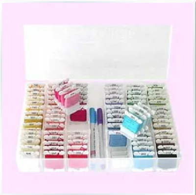 

DIY Needlework Plastic Storge Box 36 Grids+100 Pcs Board+ 1 Pc Paper Label(For 447 DMC Colors )