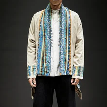 MR-DONOO, мужская повседневная куртка Harajuku, Мужская льняная ветровка, кимоно, верхняя одежда, кардиган, рубашка, Японская уличная одежда, пальто