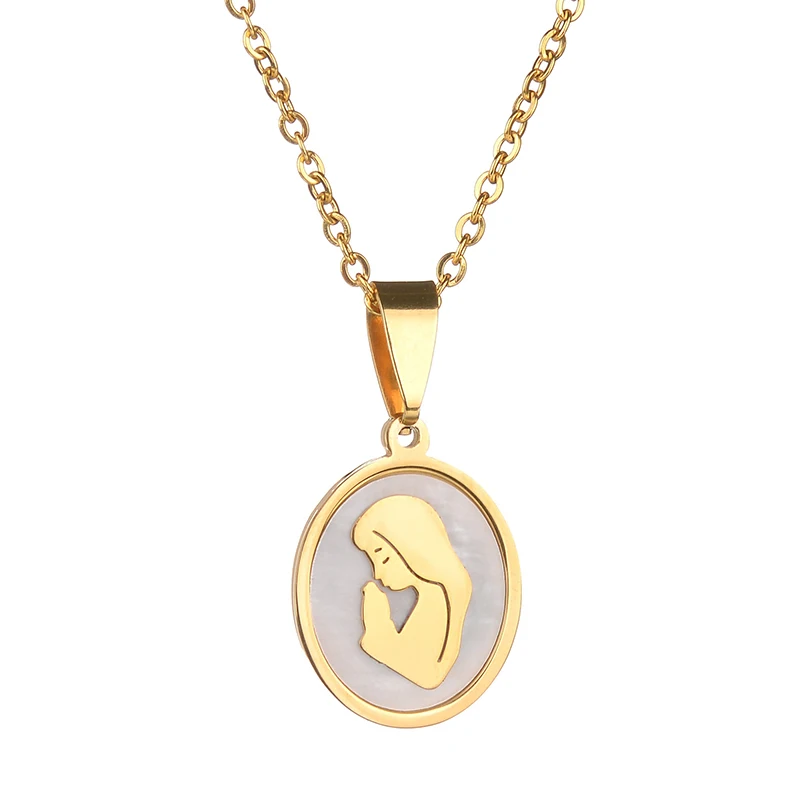 FairLadyHood Religious Christian Amulet Necklace Stainless Steel 4