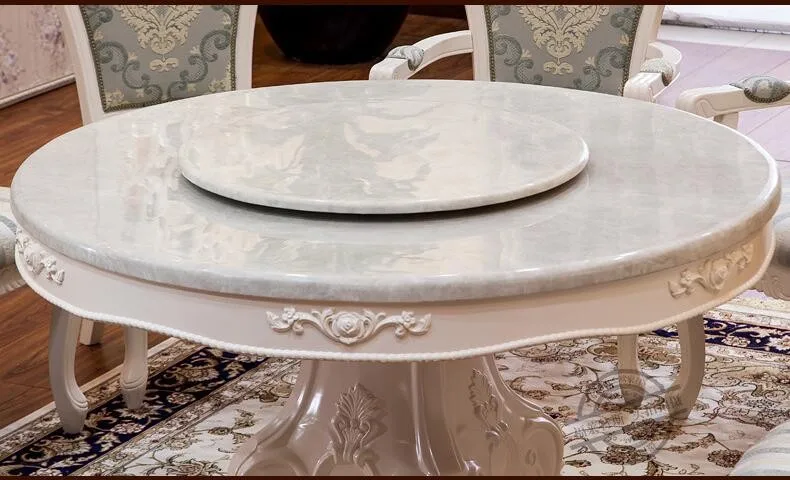 Современный стиль Итальянский обеденный стол, твердой древесины итальянский стиль роскошный круглый обеденный стол набор o1114