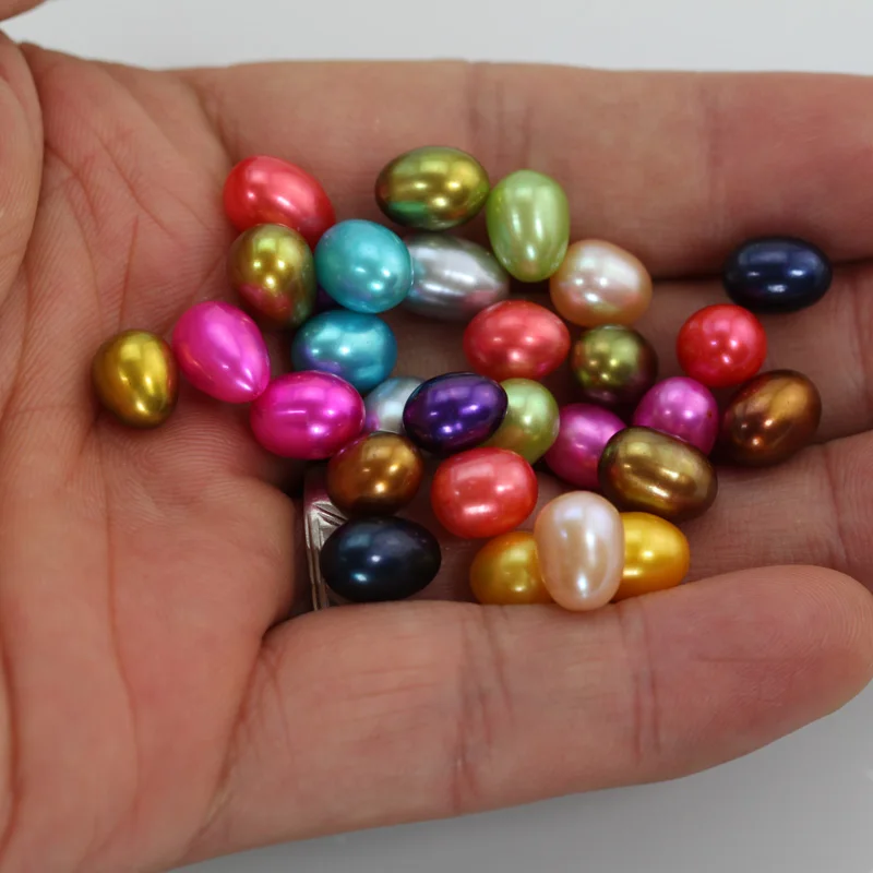 Бусины из пресноводного жемчуга россыпью 6 7 мм 20 шт.|freshwater pearl beads|pearl beadsoval beads |