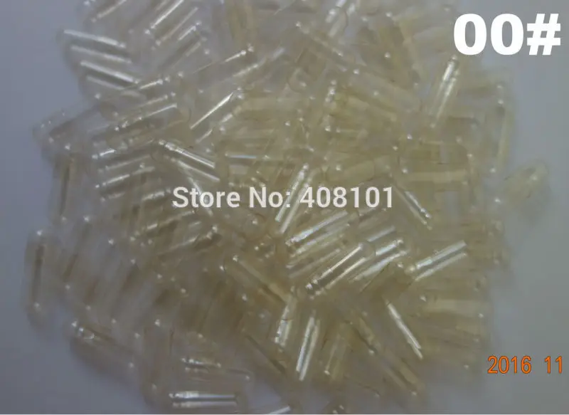 

100pcs! 00# clear Transparent Vegetarian capsules! HPMC Celloluse Vegetable empty capsules size 00(Closed&seperated Availabled)