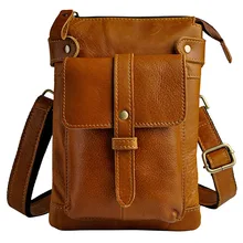 10 дюймов новая мода масло Воск кожа Для мужчин талии сумка Портативный телефон и Камера маленькая Вышивка Крестом Пакет сумка