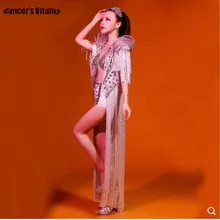 Стразы, боди AB цвет, яркий бриллиант, сценические костюмы, певцы, Dj, сексуальный белый костюм из трех предметов, сценический танцевальный костюм