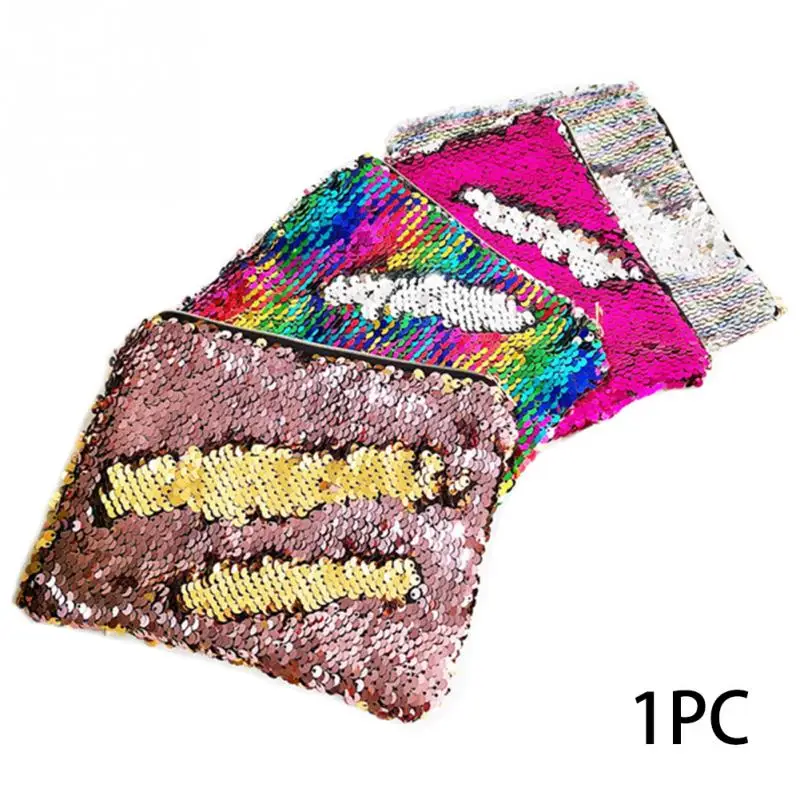 

Women Large Capacity Sequins Pouch Mermaid Makeup Bag Cosmetic Zipper Fashion Multi Use Handbag Shining Evening Party Clutch #2