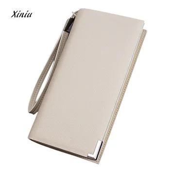 

Luxury Men Leather Card Cash Receipt Holder Organizer Bifold Wallet Purse mens designer wallets Long Coin Purse Pocket