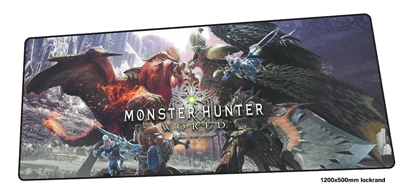 Monster Hunter коврик для мыши 1200x500 мм коврики для мыши очаровательные игровые коврики для мыши геймер крутые новые персонализированные коврики для мыши Клавиатура ПК pad