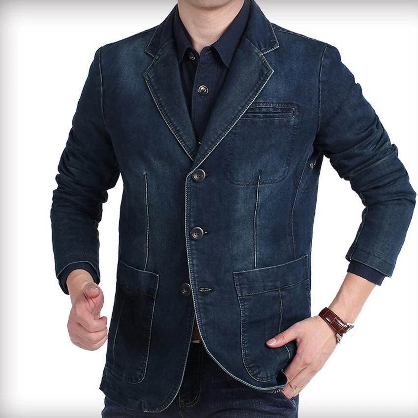 plus size denim blazers