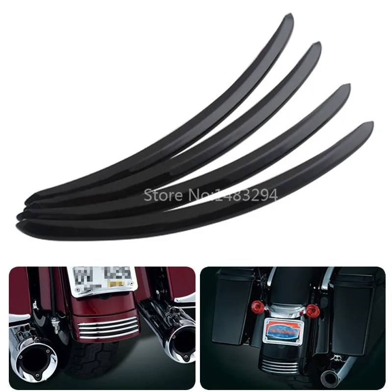 Black Smooth Rear Fender Trim Decorative Trim Fits For Harley FLHX