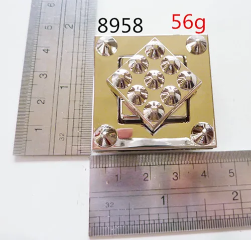 

Special twist locks light gold square lock bags metal functional lock for hand bag DIY workshop hardware comepetitive price