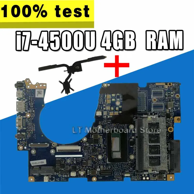 Для For Asus U303U UX303UA UX303U UX303UB материнская плата для ноутбука 100% ТЕСТ ОК с i7 4500U 4 Гб RAM +