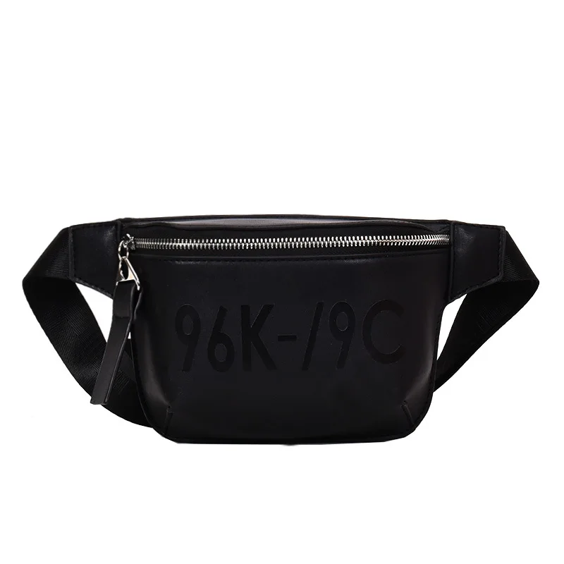 

Women's Fashion 196K-19C PU Leather Fanny Pack Waist Bag Bananka Waterproof Antitheft Women Walking Shopping Belly Band belt bag