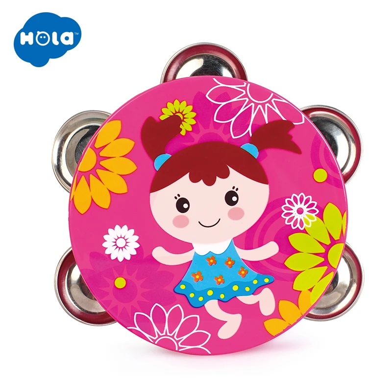 HOLA TOYS 3102B детский музыкальный барабанный бубен Обучающие Игрушки для раннего развития