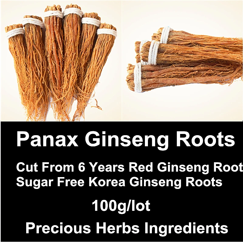 Real Dried Red Panax Ginseng Roots Hair From 6 Years Korea Ginseng