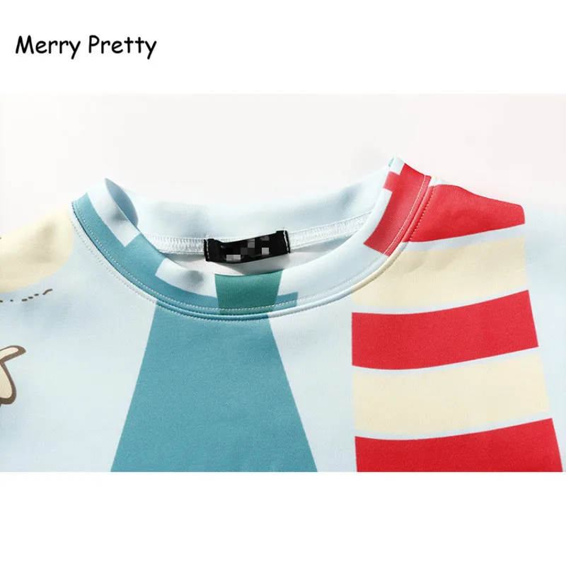 Женские толстовки с капюшоном Merry Pretty осенняя водолазка принтом лисы Harajuku