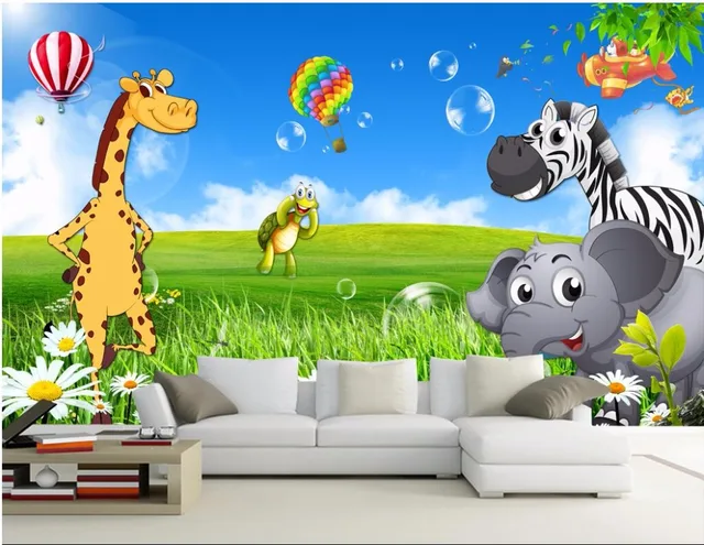 Wallpaper Custom Mural Photo Cartoon Animals Children S Room Wallpaper Custom Mural Photo Cartoon Animals Children S Room Painting Wall Murals For Walls 3 D