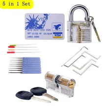 Профессиональный слесарный набор инструментов практика слесаря инструменты прозрачный замок 5 шт. Натяжной ключ 10 шт. сломанный ключ экстрактор