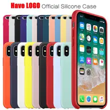 

Have LOGO Original Silicone Case For iPhone 7 8 Plus Official Silicon Cover For iPhone X XS Max Phone Case For iPhone 6 6S Capa
