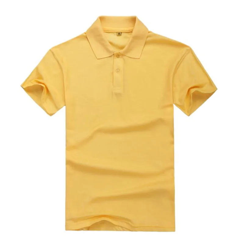 Мужская рубашка поло, повседневная мужская хлопковая рубашка поло с коротким рукавом, приталенная рубашка поло с принтом, новая летняя мужская одежда - Цвет: yellow