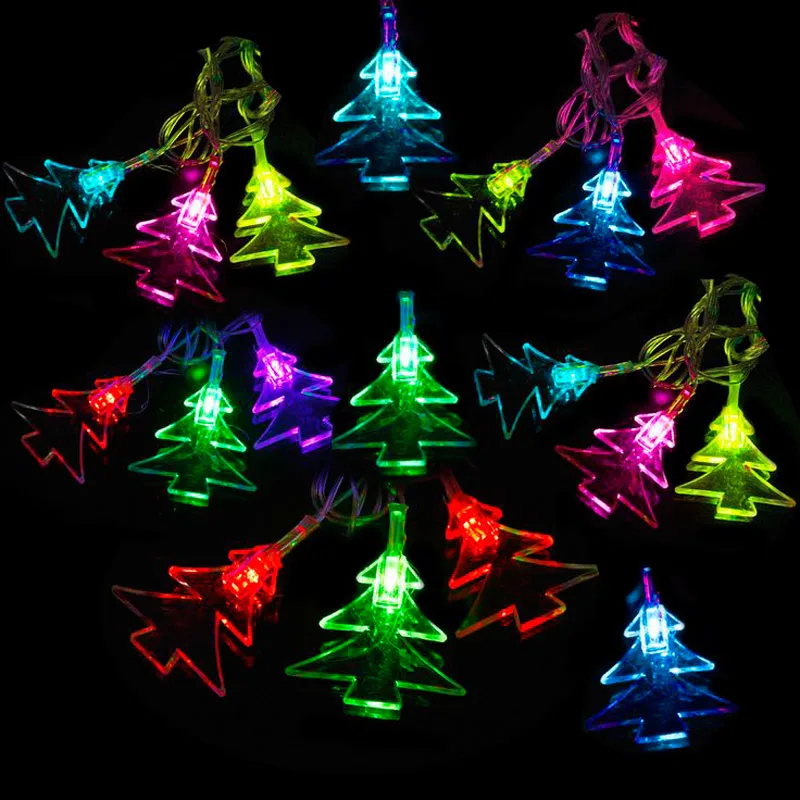 5M 28 LED Christmas Tree Shape Fairy String Light AC 220V RGB LED Xmas