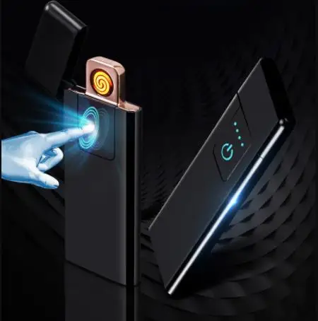 

Creative Fingerprint Induction USB Metal Charging Windbreak Lighter Electronic Cigarette Lighter